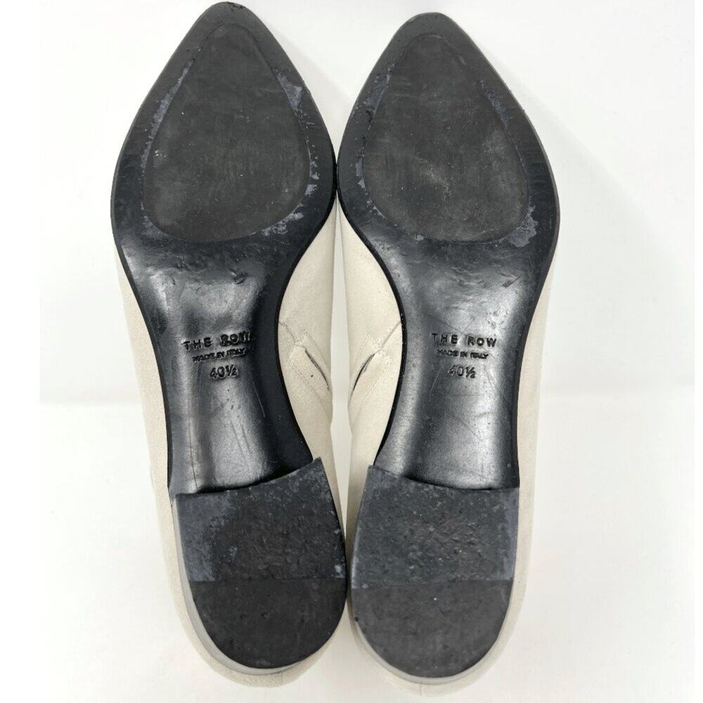 The Row Ambra‎ Beige Suede Ankle Boots Size 40.5 Quiet Luxury Pointed Toe - Picture 8 of 10